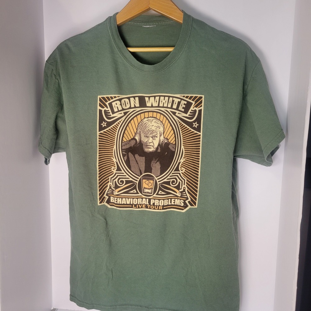 Ron White Behavioral Problems Live Tour T-Shirt Green Mens Large Graphic Tee